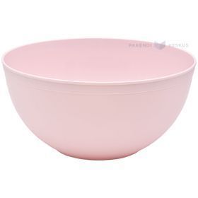 Daudzkārt izmantojams gaiši rozā plastikāta salātu bļoda 3350ml 23,5cm PP 125x mazgāšanas reizes trauku mazgājamā mašīnā