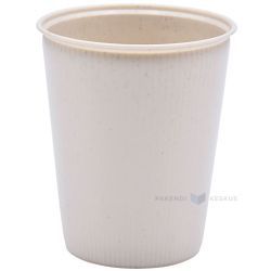 Reusable plastic gray coffee mug 250ml diam. 80mm PP 50x machine washable