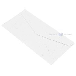 Brūni punktaina raksta baltas pārstrādāta papīra aploksnes 22x11cm, 10gb./iepakojumā