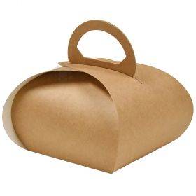 Cake box with handle 10x10x9cm, 50pcs/pack