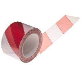 Sarkana-balta norobežošanas lente 75mm platumā, 200m/rullī