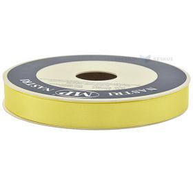 Dzeltena satīna dāvanu lente 15mm plata, 50m/rullī