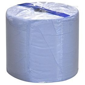 2 slāņu zils papīra dvielis 23 cm plats,  rullī 192m 800 loksnes