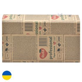 2-slāņu papīra dvielis Ruta 225x230mm balts Z-locījums, 200gb./iepakojumā