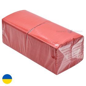 Red 1-layered napkin 24x24cm, 300pcs/pack