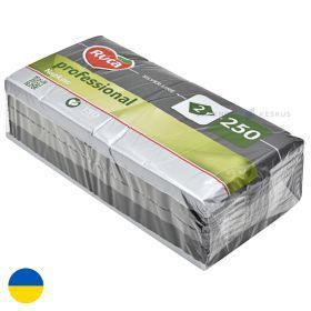 2-layered black napkin Ruta Professional 33x33cm, 250pcs/pack