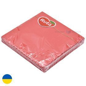 3-layered red napkin 33x33cm, 20pcs/pack