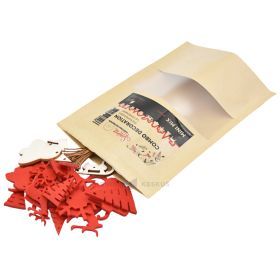 Wooden and red felt Christmas ornaments Spira Mini