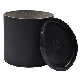 Melna kartona pasta tūba augstums 11cm diametrs 11cm