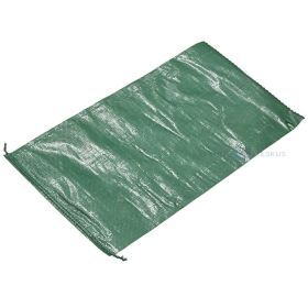 Green PP-woven bag for sand 37x72cm, 100pcs/pack