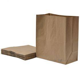 Brūns pārstrādāts papīra maiss ar paplatinātu pamatni 25+14x30cm 70g/m2, 25gb./iepakojumā