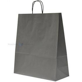 Silver paper bag with twisted paper handles 40+16x45cm