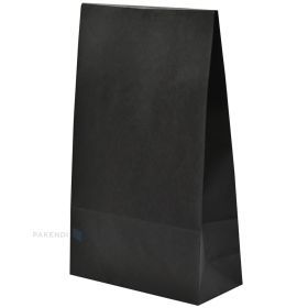 Melns dāvanu maisiņš ar aizlīmējamu sloksni 27x10x46,5cm
