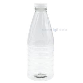RPET bottle with cork 1000ml / 1L diam. 38mm