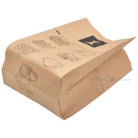 Brūni kompostējamā papīra atkritumu maisi 20+14x34cm 8L 70g/m2, 80gb./iepakojumā