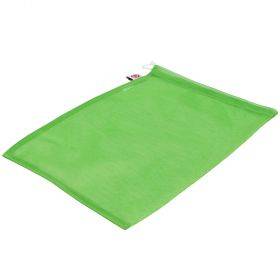 Zaļš poliestera tīkla tilla maiss ar savelkamu auklu 25x30cm