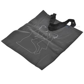 Mother and child white print black reflective bag 40x45cm