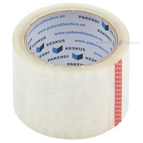 Transparent packaging tape 76mm wide acrylic, 66m/roll