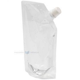 Transparent standing pouch 10+(2x3)x17cm 0,25L, 25pcs/pack