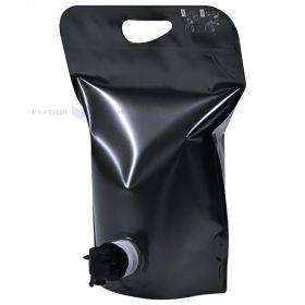 Melns vertikāli stāvošs maiss ar tauriņveida krāniņu 28+(18,5+16,5)x29cm 5L