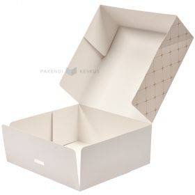 Golden pattern cake box with lid 30x30x12,5cm, 10pcs/pack