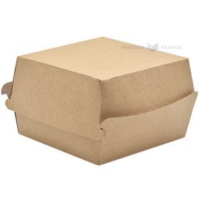 Brūna kartona kaste hamburgeru iepakošanai 110x110x77mm, 50gb./iepakojumā