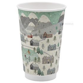 Papīra glāze ar ziemas apdruku 400ml diam. 90mm, 20gb./iepakojumā