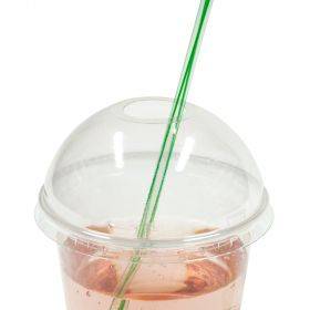 Transparent rounded lid for 300ml and 400ml drinking cup PET, 50pcs/pack