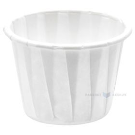 Balts papīra+PE degustācijas trauciņš  30ml diametrs 44mm, 250gb./iepakojumā
