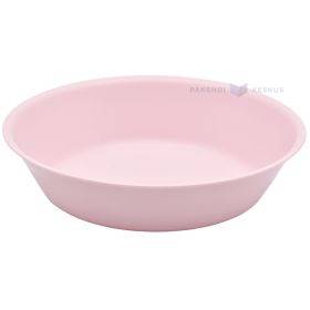 Reusable light pink plastic soup bowl 17,8cm PP 125x machine washable