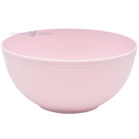 Daudzkārt izmantojams gaiši rozā plastikāta salātu bļoda 2000ml 20cm PP 125x mazgāšanas reizes trauku mazgājamā mašīnā