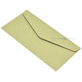 Teksturētas virsmas olīvzaļas pārstrādāta papīra aploksnes 22x11cm, 10gb./iepakojumā