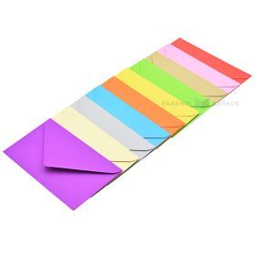 Different colour paper envelope 15x8,5cm, 50pcs/pack