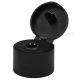 Black flip-top cork for plastic bottle diam 24mm